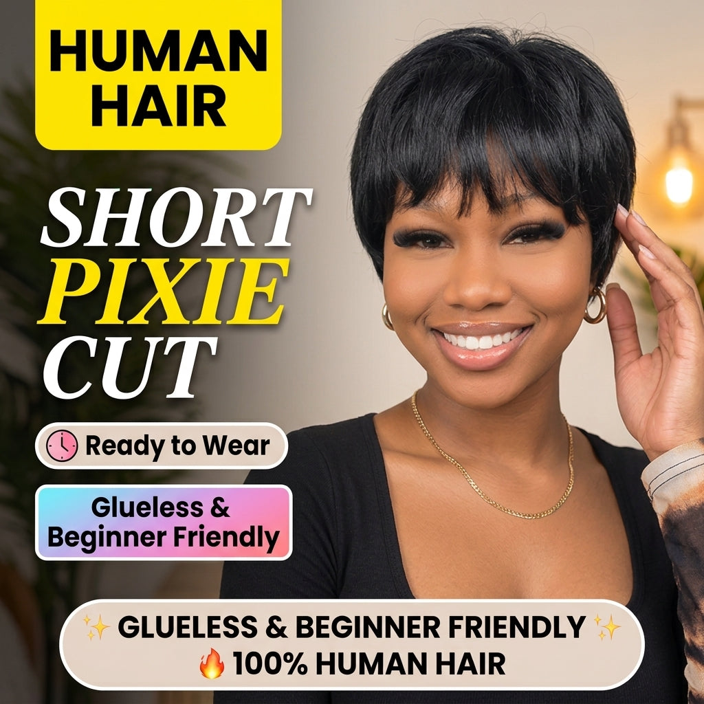 Pixie Cut Wig | 100% Human Hair | Glueless & Beginner Friendly | Ready to Wear
