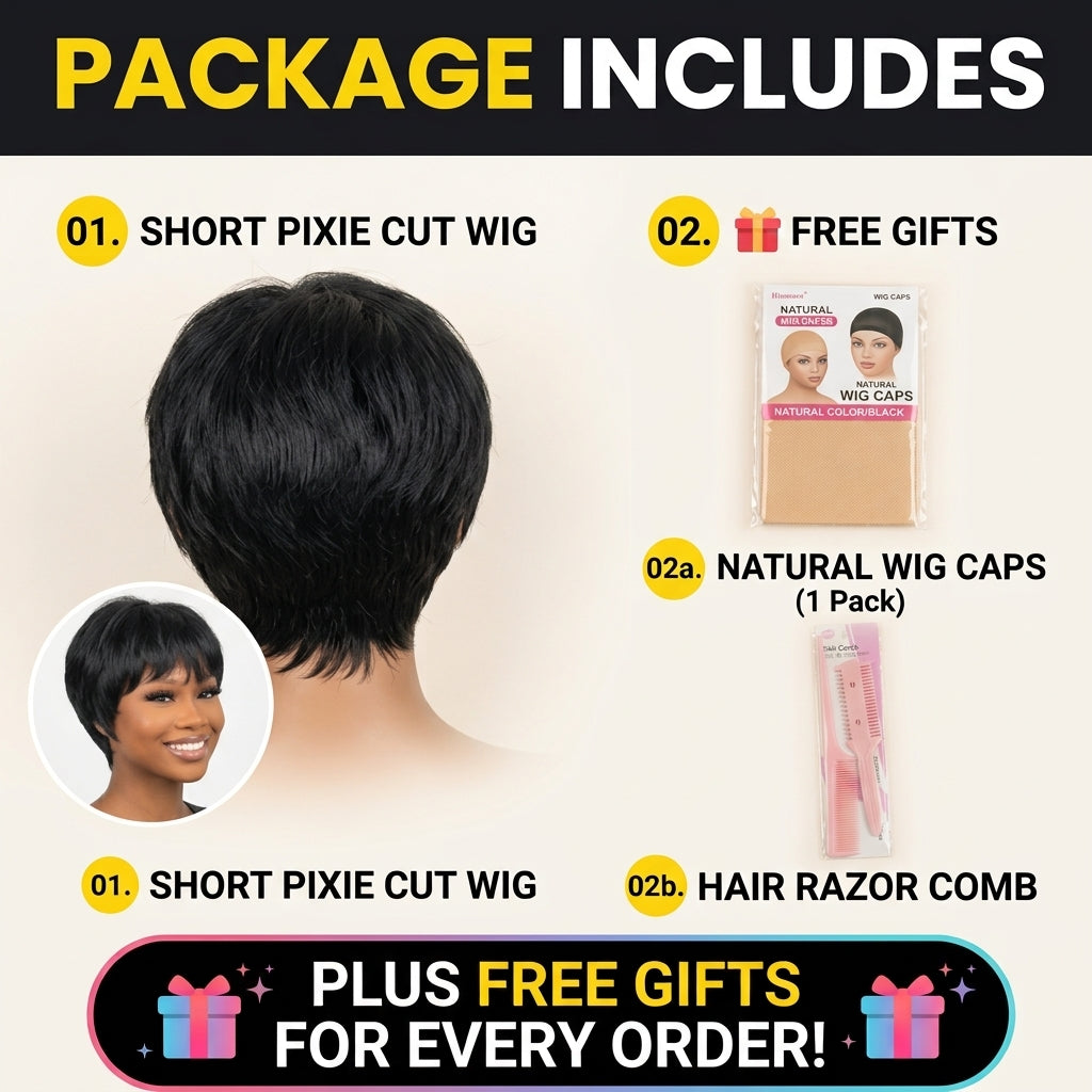 Pixie Cut Wig | 100% Human Hair | Glueless & Beginner Friendly | Ready to Wear